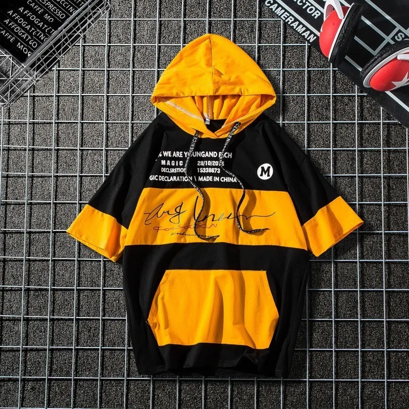 Пуловер с капюшоном в стиле хип-хоп Харадзюку Мужская ветровка рисунком под