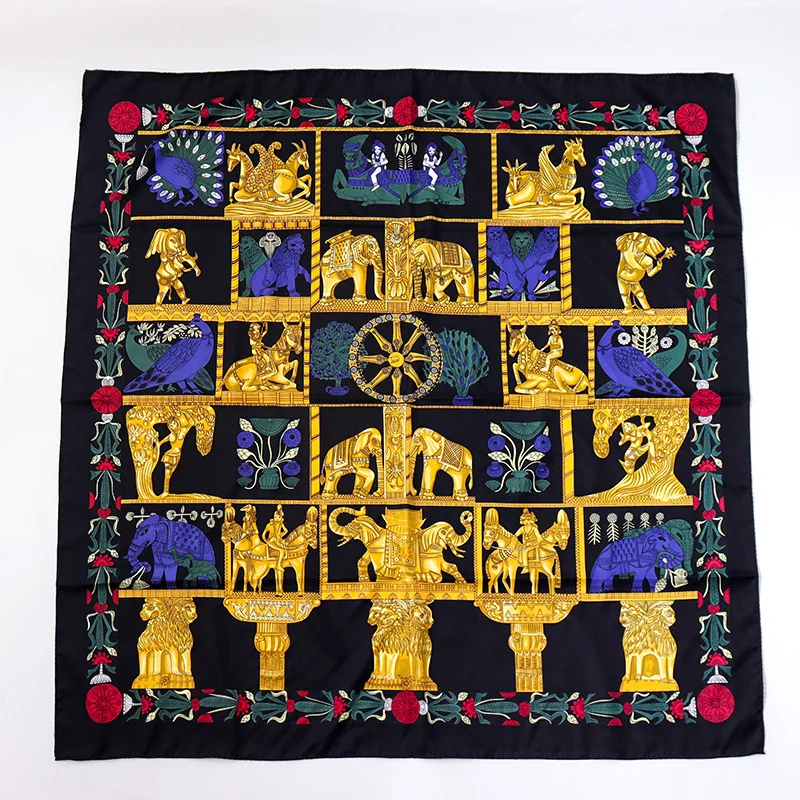 

Luxury Scarves 90*90 cm Silk Scarf Top Square Silk Twill Scarf Handmade bandana Foulard Femme Soie De Marque De Luxe 90cm 90cm