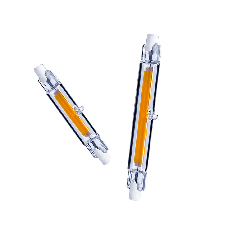 Диммируемая Светодиодная лампа R7S 118 мм 78 стеклянная трубка заменяемая