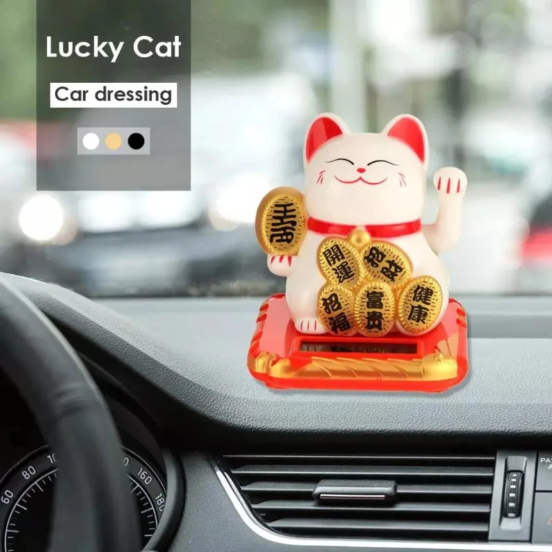 

Fortune Crafts Figurines Miniatures Wealth Waving Cat Ornament Birthday Gift Creative Cute Shaking Hands Lucky Cat