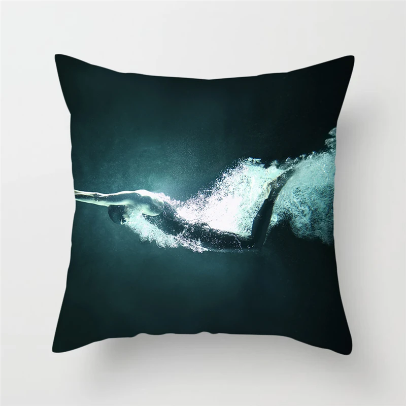 Спортивная подушка для плавания Fuwatacchi декоративная наволочка дивана сильного