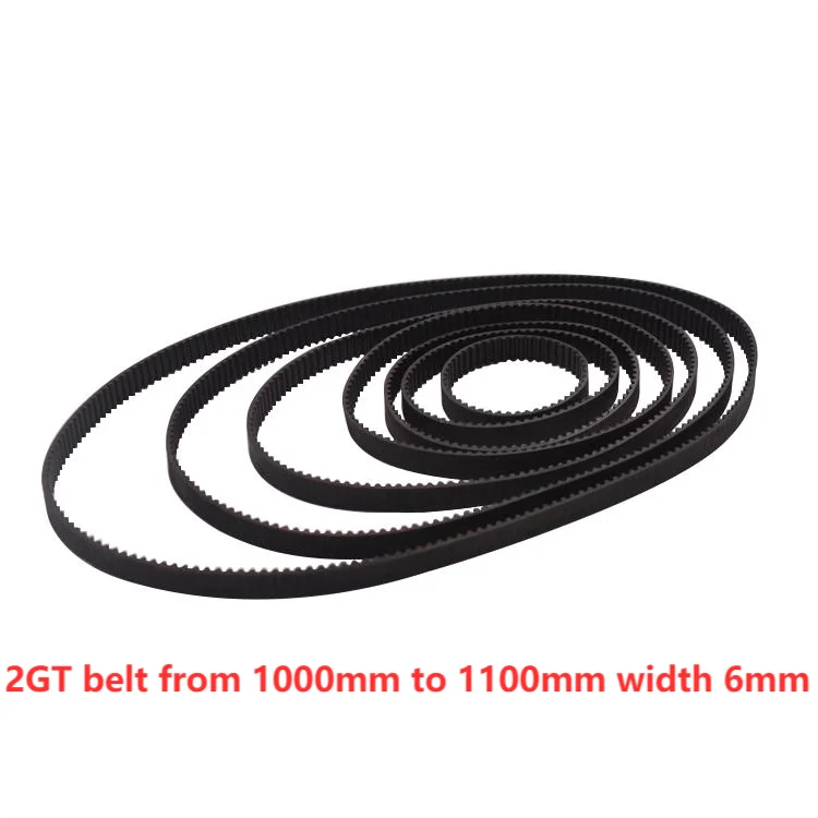

3d printer belt closed loop rubber 2GT timing from 1000mm to 1100mm width 6mm