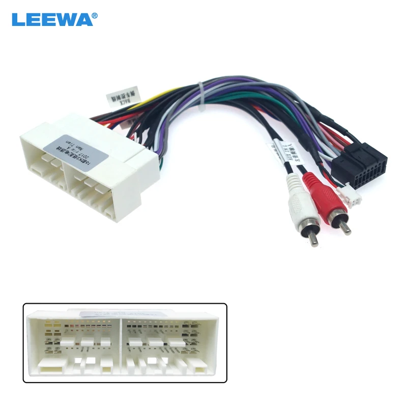 

LEEWA 5set Car Navi Radio 16PIN Adaptor Wiring Harness For KIA K2/K3/K4/K5 Verna Audio Power Calbe Wire Plug and play #CA2159