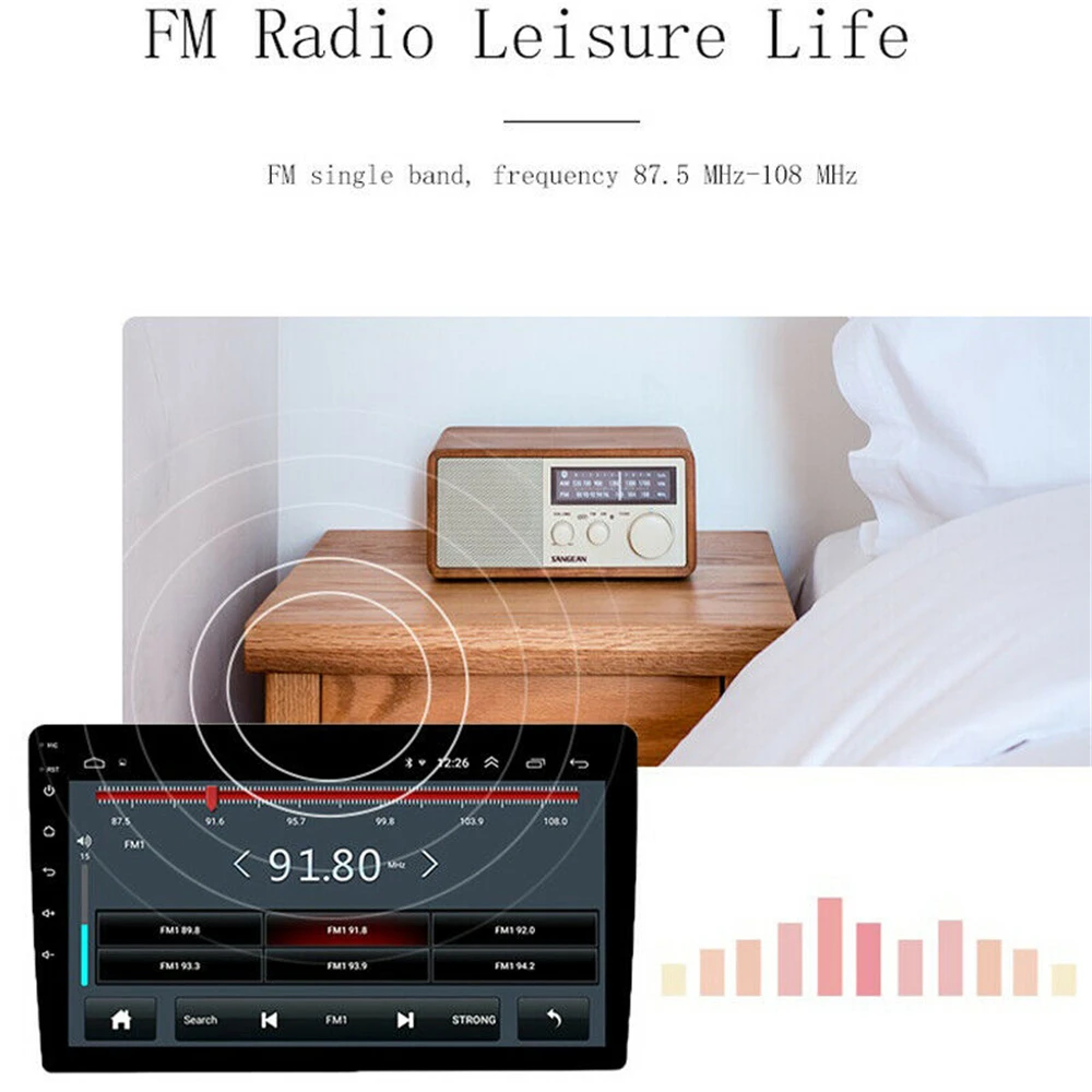 2+16/32G 1 Din Android 9.1 Car Stereo Radio 10.1 inch Multimedia Player GPS Navi WIFI Touch Screen BT FM Audio 1din Mirrorlink | Автомобили