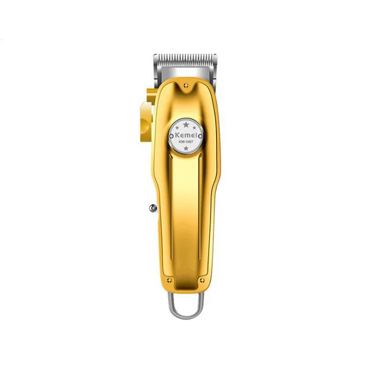 

kemei hair trimmer KM-1987pg rechargeable hair clipper haircut machine hair carving clipper oil head clipper metal body