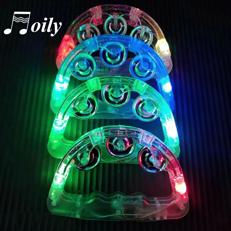 Ручной мигание бубен светодиодные фонари вечерние бар колокол игрушка