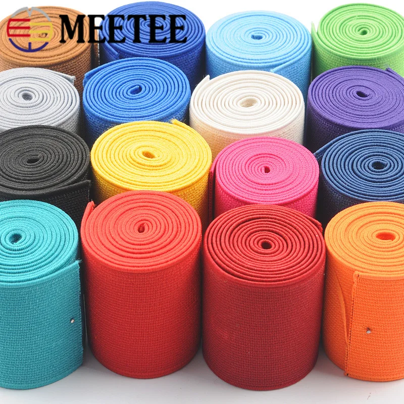 Широкая эластичная лента Meetee 3 м 5 см Толстая Лента для брюк резиновая шнурков