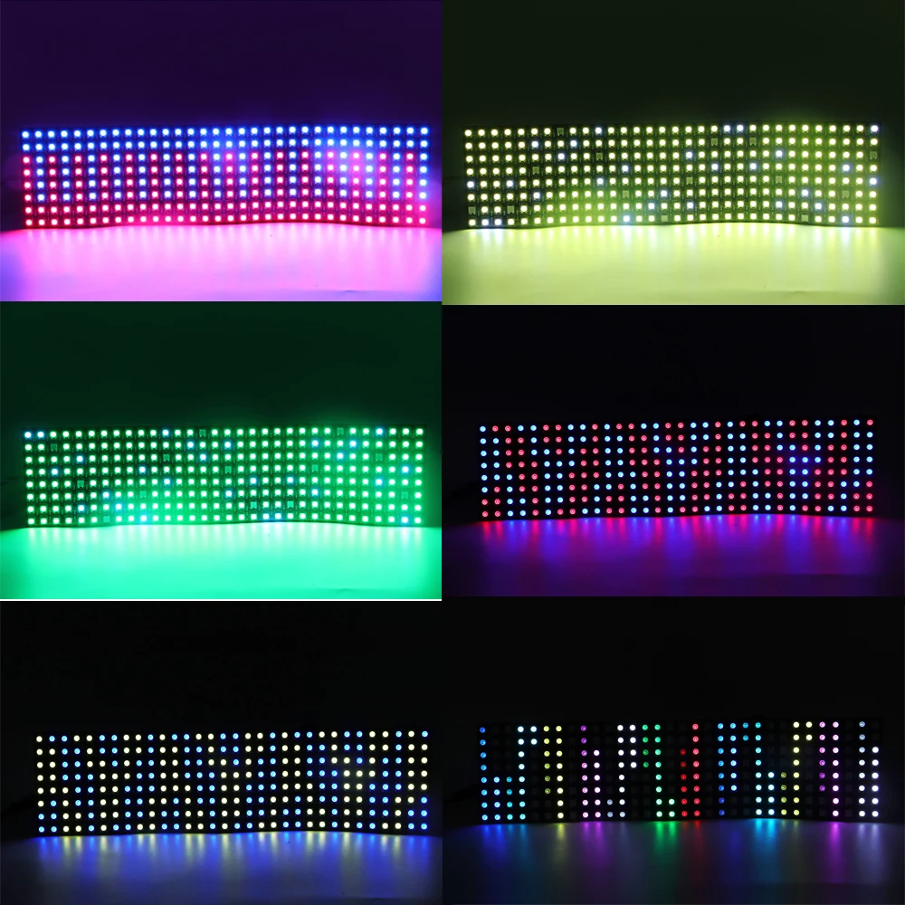 WS2812B светодиодный цифровой гибкие индивидуально адресуемых Панель пикселей IPS