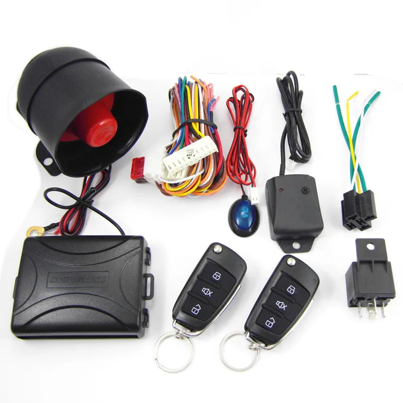 

CA703-8118 One Way Auto Car Alarm Systems & Central Door Locking Security Key with Remote Control Siren Sensor for Toyota