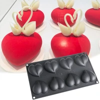 baking mold 8 holes loving heart pattern cake mold patisserie silicone mold chocolate mould kitchen supplies dropshipping