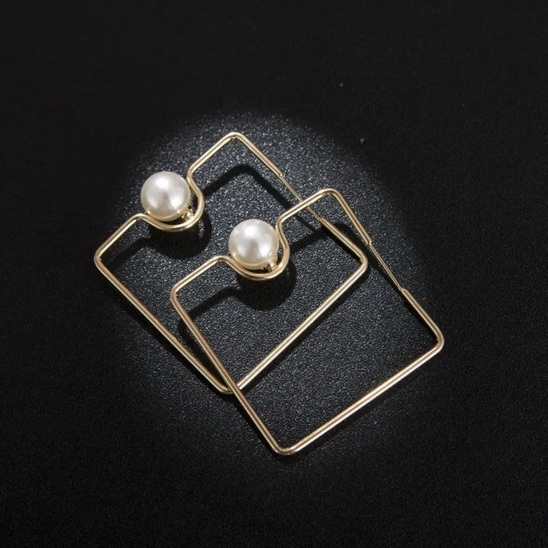 

New Fashion Women Vintage Acetic Acid Acrylic Cute Square Stud Earrings Ripple Irregular Girl Jewelry Gift Ear Accessories