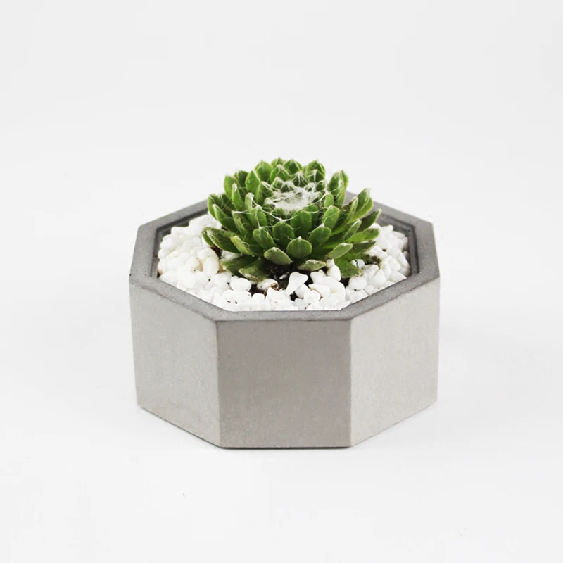 

Geometric Cement Planter Molds DIY Succulents Pot Container Mould Big Octagon Silicone Mold for Concrete Flowerpot Moulds