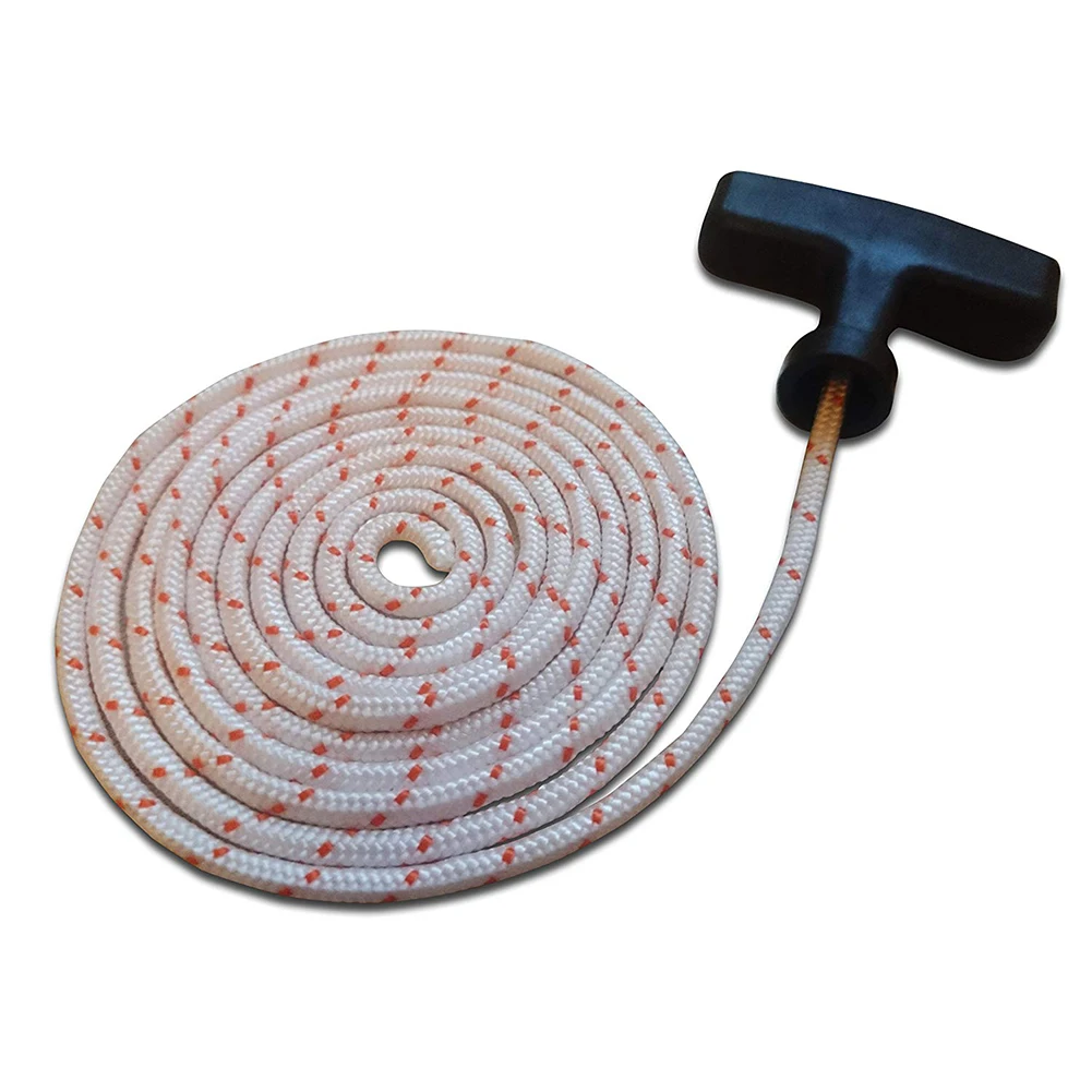 

2m Recoil Starter Handle with Rope 4mm Diameter Starter Handle Pull Cord for Chainsaw String Trimmer Cord Lawn Mower Parts