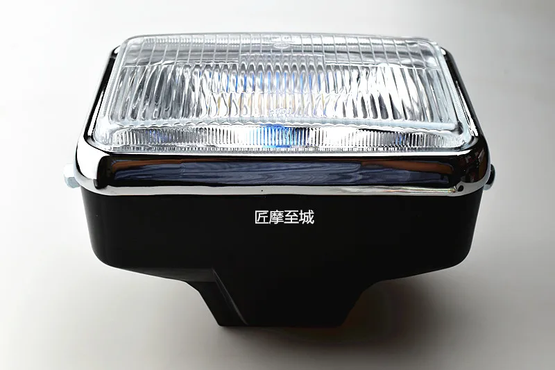 Хромированная винтажная мотоциклетная квадратная передняя фара в стиле ретро