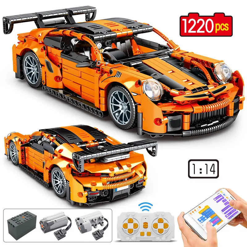 

1220pcs City Technical Mechanical Supercar Racing Car Building Blocks APP Programming Sports Vehicle Bricks Toys For Boy