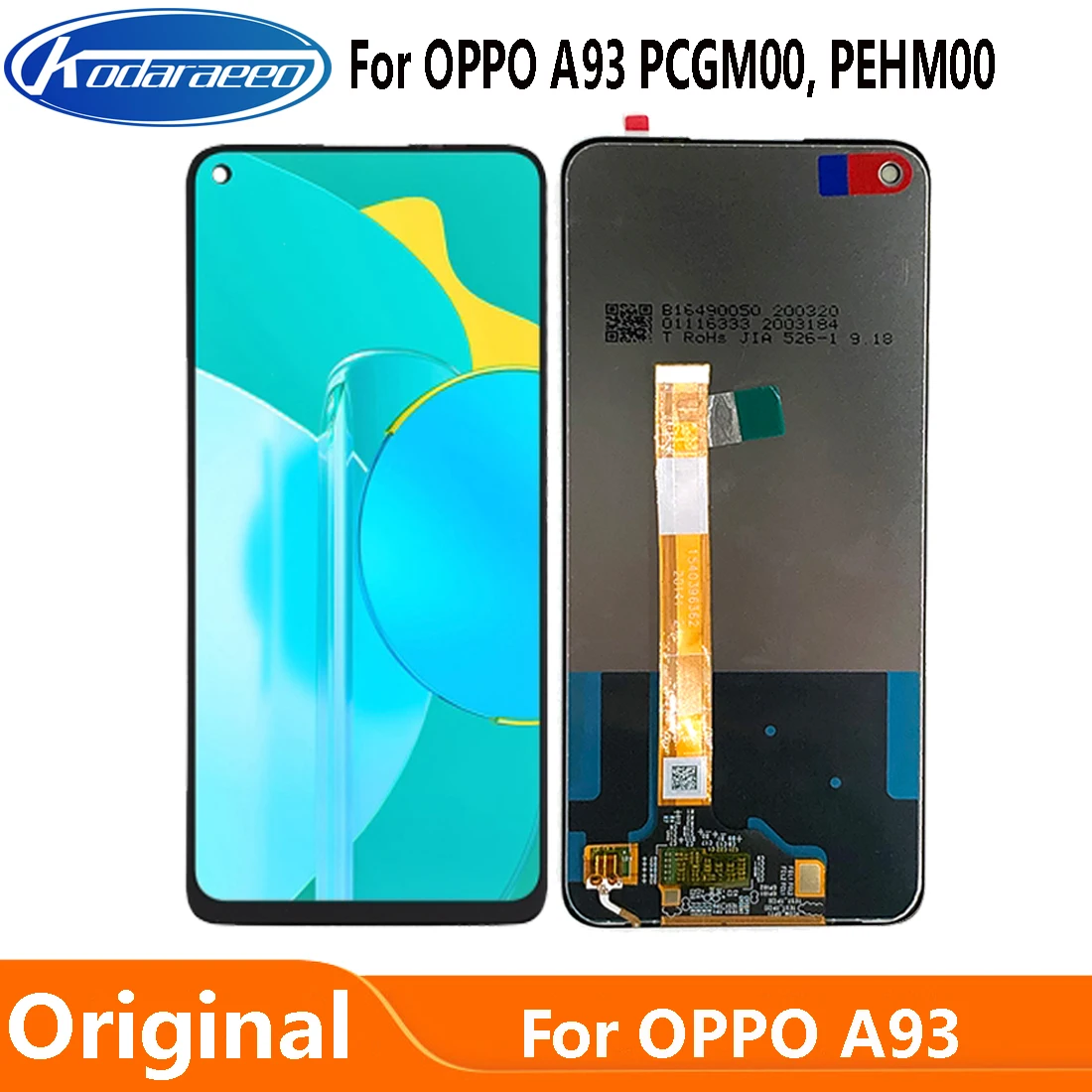 

Original 6.5" For OPPO A93 5G PCGM00 PEHM00 LCD Display Touch Screen Replacement Digitizer Assembly
