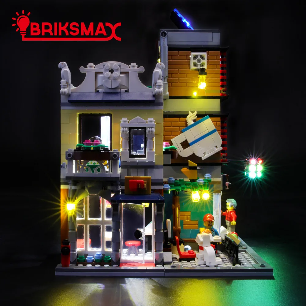 BriksMax светодиодный светильник комплект для Creator Townhouse Pet Shop& cafet строительные блоки модельное освещение комплект совместим с 31097