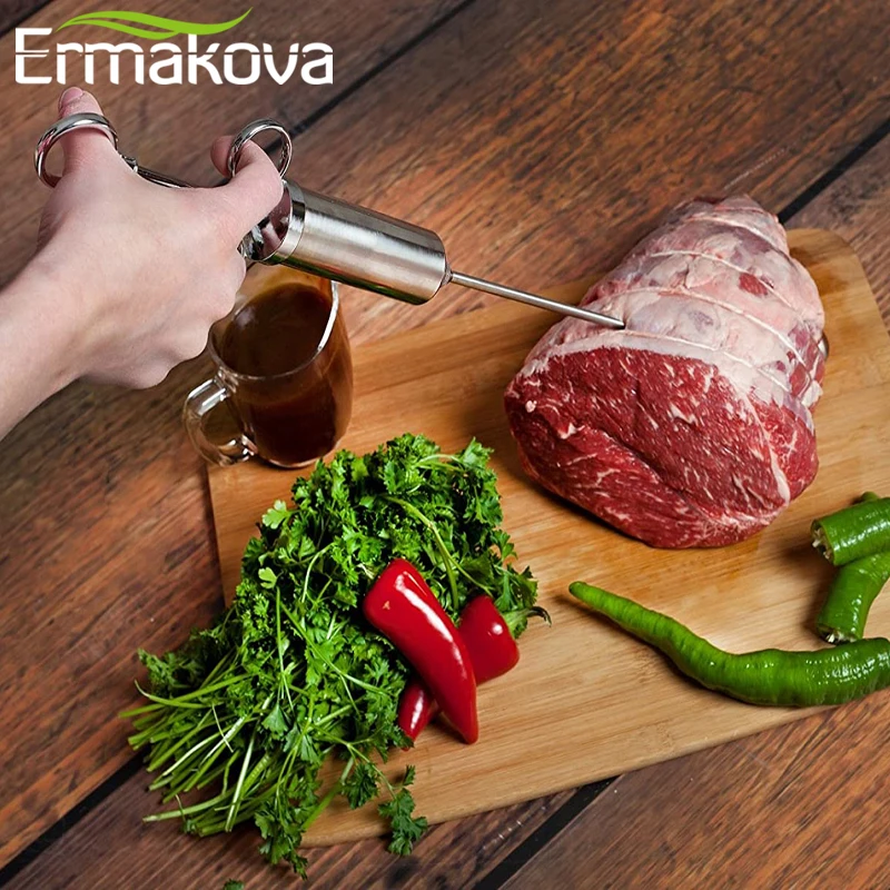 ERMAKOVA гриль Bump мясо Инжектор Шприц комплект 2 oz маринад инжектор шприц Phantom 3 Professional