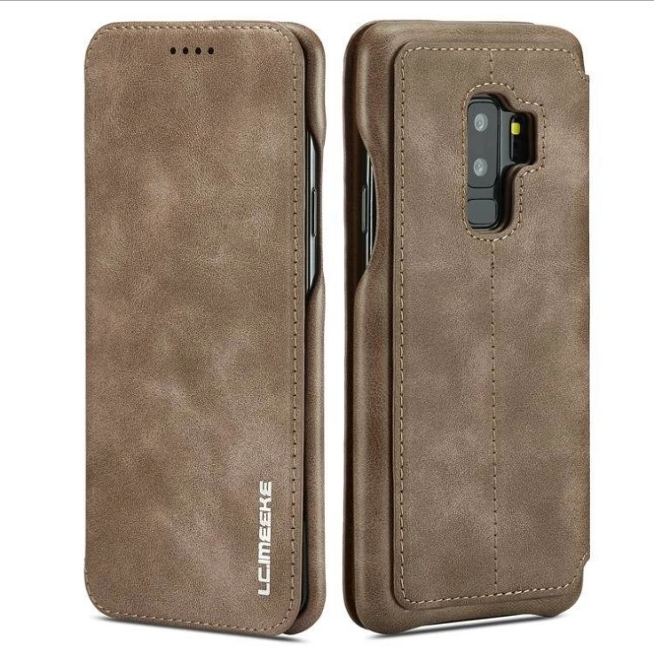 Gray Кожаный чехол-книжка с бумажником для samsung Galaxy A20E A20 A30 A40 A50 A70 S7 край S8 S9 S10 5G S10E Plus Note 8 Note 9 Примечание 10 Pro - Цвет: Gray
