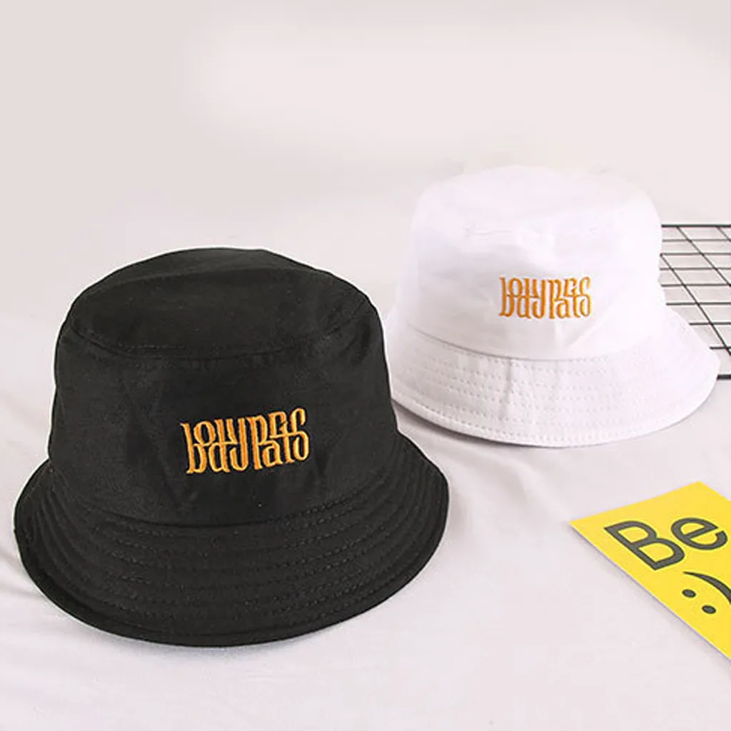 Мужская и женская Рыбацкая шляпа ведро с вышивкой шапка для бассейна путешествий Солнцезащитная альпинизма