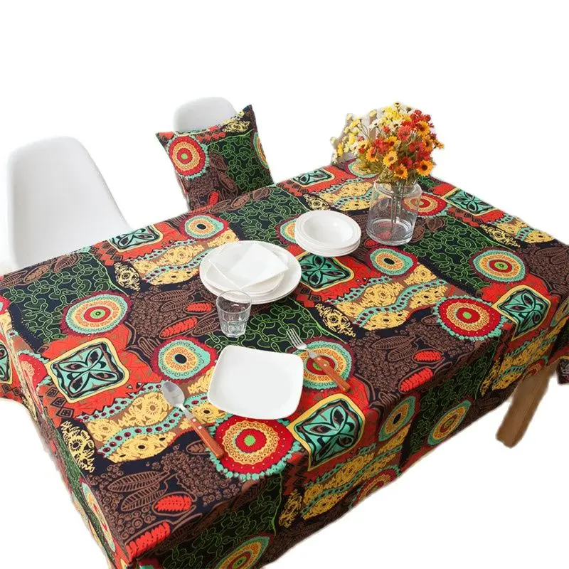 Декоративная скатерть из хлопка и льна столовая для кухни домашний декор