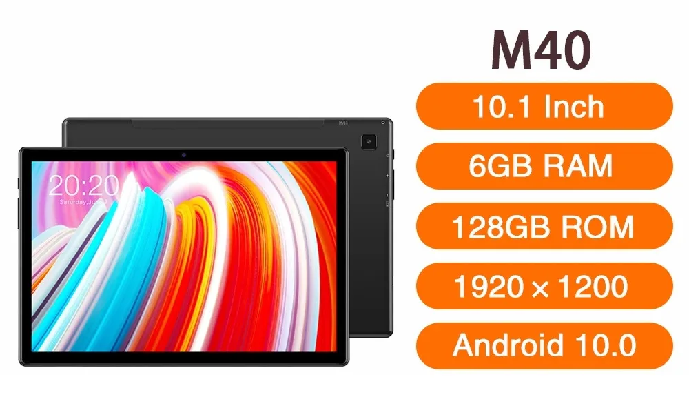 Keyboard-10.1-inch M40 tablet, Android 10.0 tablet, 6GB memory, 128GB ROM, unisoc T618, 8-core, 8mp camera, Bluetooth 5.0, 4G