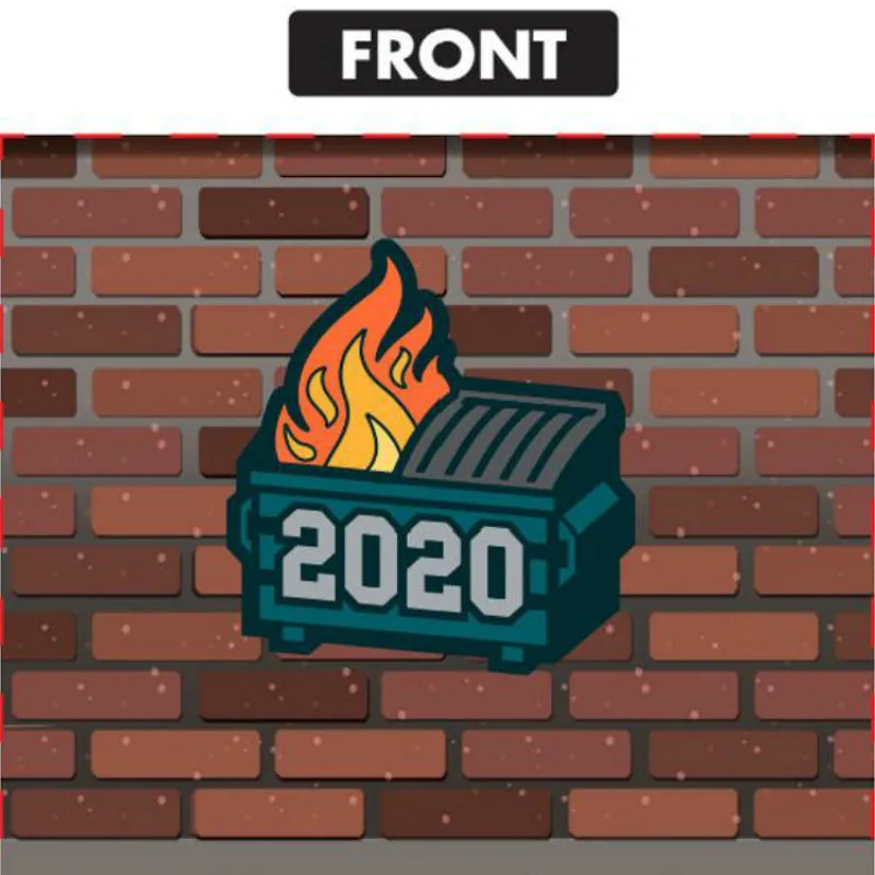 2020 / 2021 штыри для мусора мягкая эмалированная булавка булавки лацканов худший год