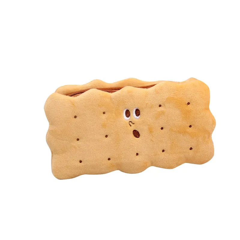 

Creative biscuits pen bag plush girl heart high-capacity students pen box cartoon receive sprout