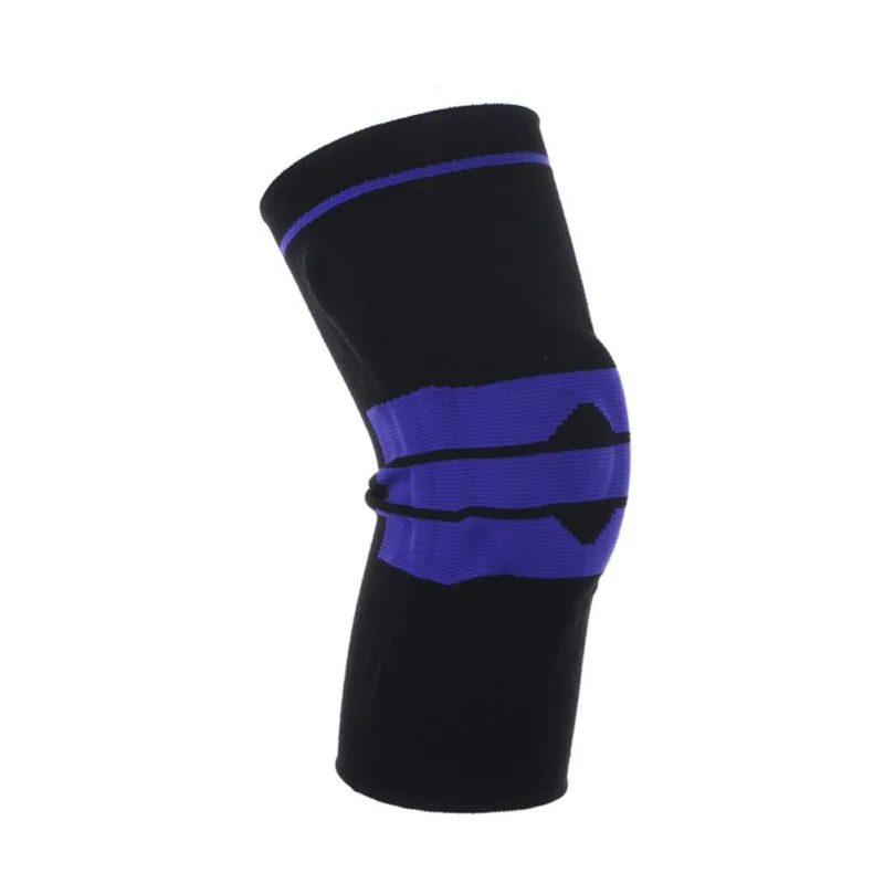 dark blue 1pc 1 шт. наколенник рукав дышащий амортизация встроенный силиконовый пружинный бар гетры протектор фитнес спортивные аксессуары 12 - Цвет: dark blue 1pc