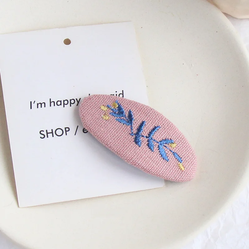 Женская заколка для волос M MISM безопасная с цветочной вышивкой BB аксессуары