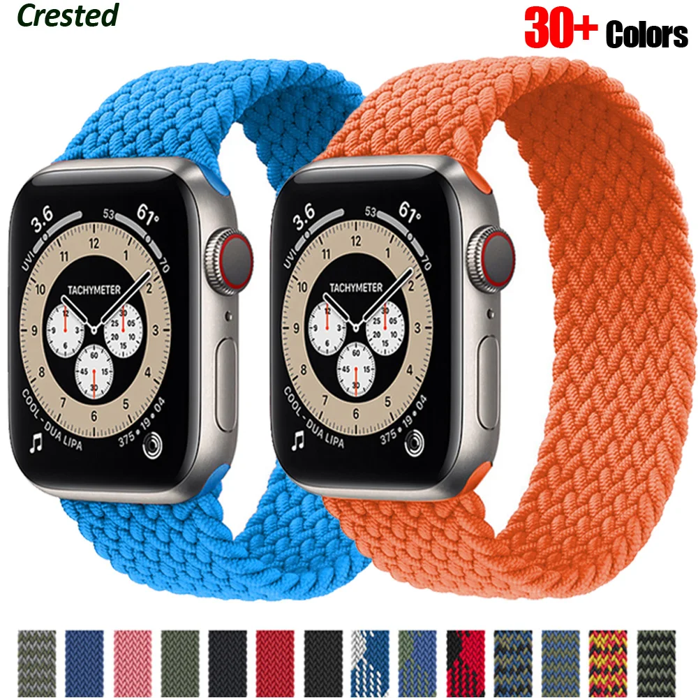 

Braided Solo Loop For Apple watch band 44mm 40mm 38mm 42mm FABRIC Nylon Elastic belt bracelet iWatch series 3 4 5 se 6 strap