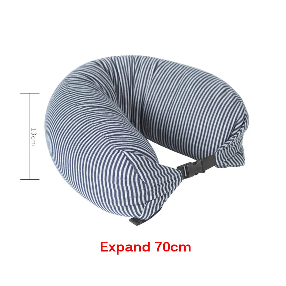 

U-образная подушка для шеи в полоску, с эффектом памяти