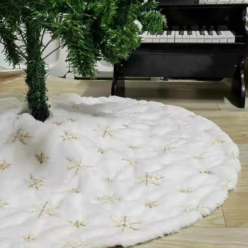 Белая юбка для рождественской елки плюшевый ковер из искусственного меха