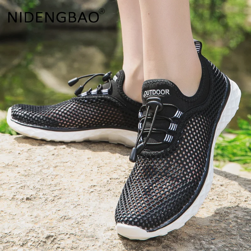 

2021 Couple Wading Shoes Men's Women's Sneakers Mesh Breathable Outdoor Walking Fishing Beach Hiking Climbing Water Sports Shoes