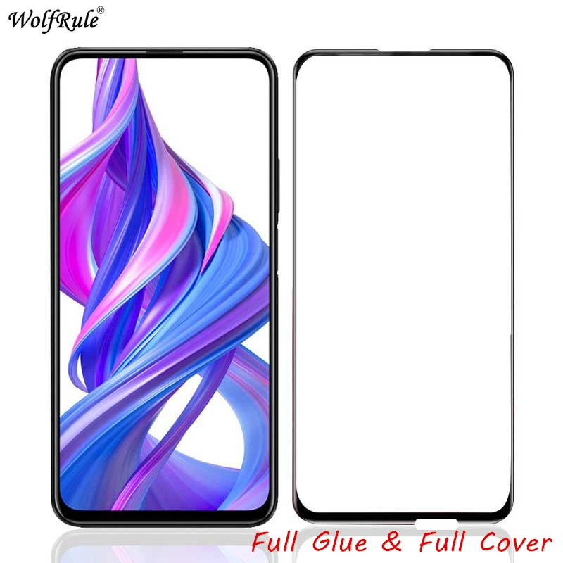 2 piezas Protector de pantalla LCD Honor 9X Pro pegamento completo vidrio templado Honor 9X 2.5D vidrio para Huawei Honor 9X 9x Pro pel&iacute;cula protectora-0
