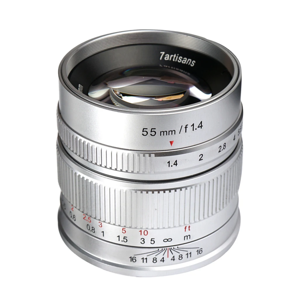 Ручной широкоугольный объектив для камер Sony 55 мм F1.4 светильник с алюминиевым