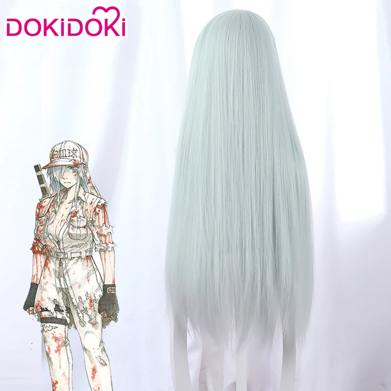 Аниме-клетки DokiDoki на работе! Парик для косплея из белых кровяных клеток Женские