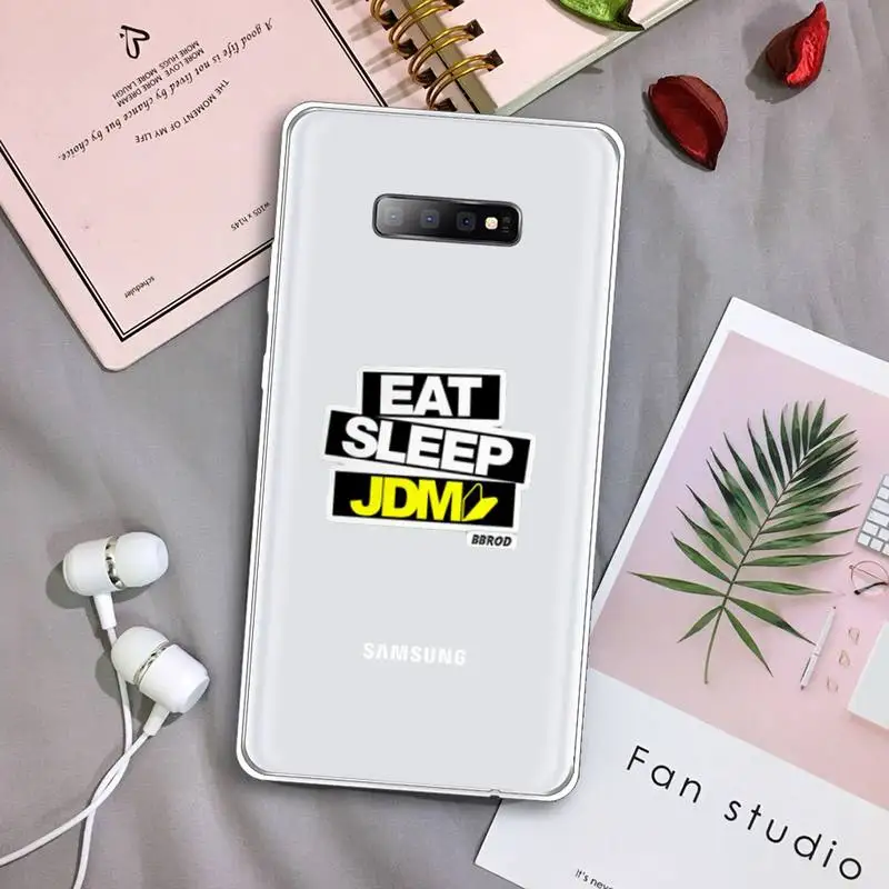 

jdm Phone Case Transparent For Samsung Galaxy A71 A21s S8 S9 S10 plus note 20 ultra