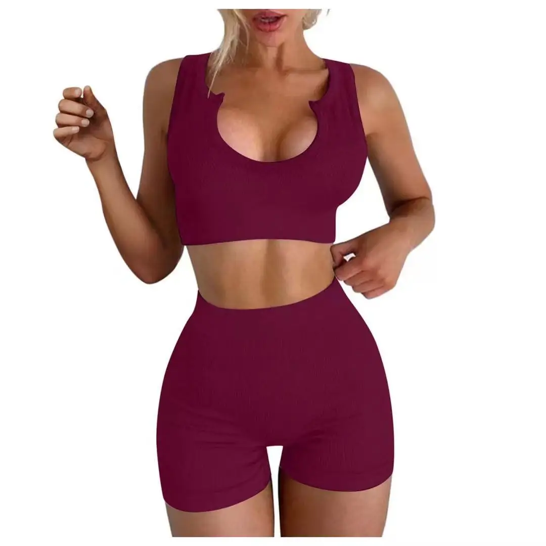 

2021 summer new arrivals, hot styles, fashionable, comfortable, simple and pure color suits, sexy breast-displaying women's clot