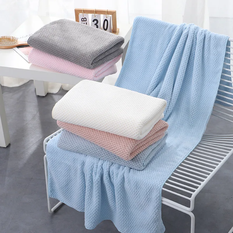 

Household Adult Bath Towel Coral Fleece 70*140cm Large Beach Towel Super Absorbent Bathroom Washcloth Toallas De Playa Grandes