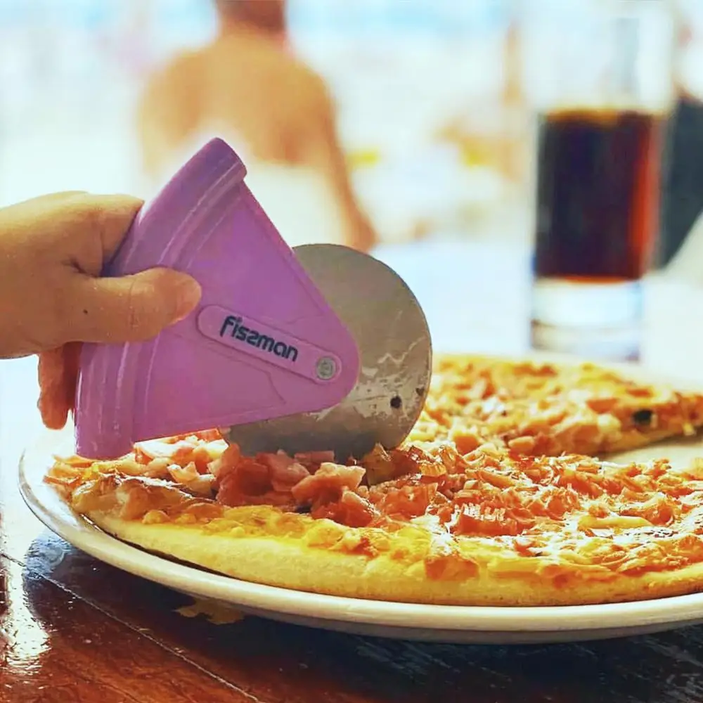 Резак для пиццы Fissman с колесиком из нержавеющей стали инструменты выпечки тортов