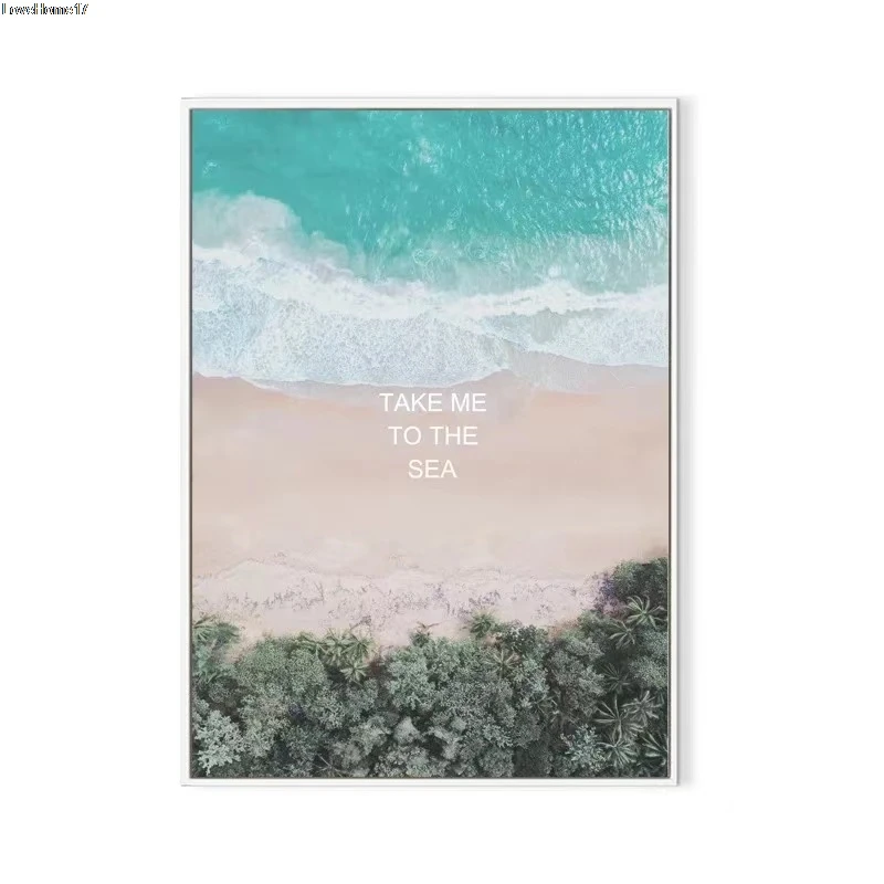 

Car Sea Mountain Landscape Art Classic Poster Frameless Oil Painting Modern Style Home Decoration Canvas Photo