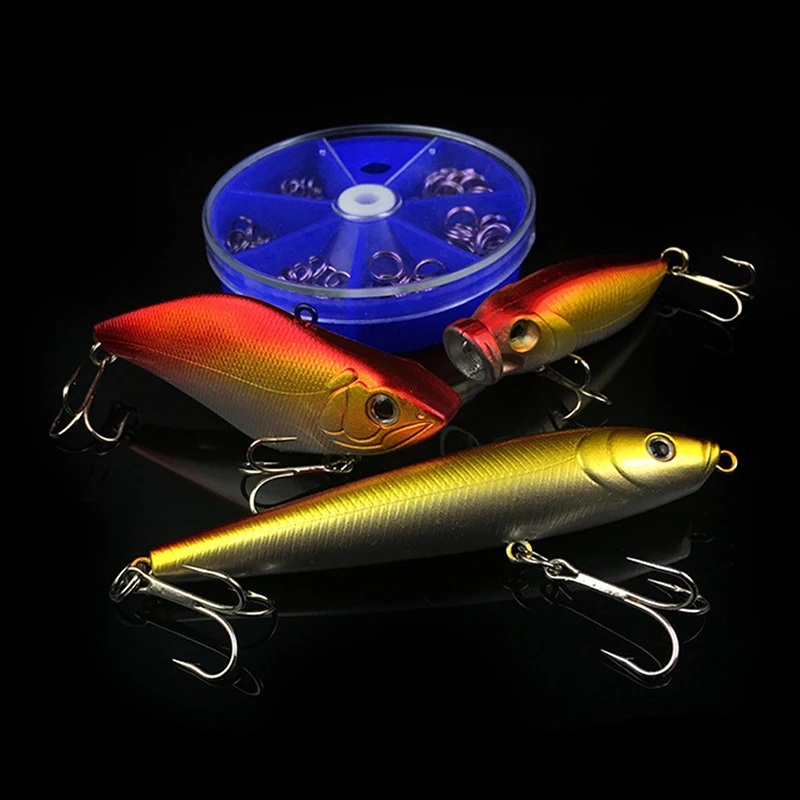 

Hard Bait Silver Stainless Steel Double Loop Split Open Carp Tool Fishing Split Rings For Crank Fishing Accessories 116pcs/box