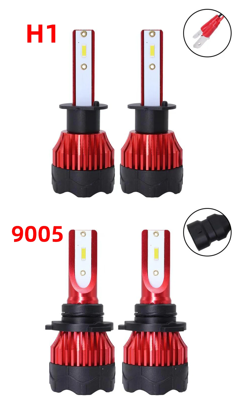 2 шт. H4 светодиодный H7 авто фары 9005 9006 H3 H13 H8 880 H27 9004 9007 H11 881 светодиодный H1 K5 55 Вт 6000LM 6000K Автомобильная Лампа