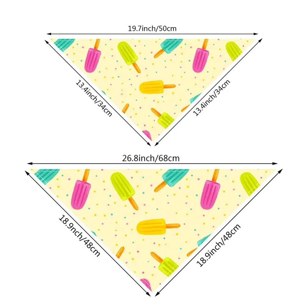 

Pet Neckerchief Saliva Towel Cotton Triangle Towel Cat Dog Accessories Scarf Cute Cartoon Printing Bandana Pet Collar