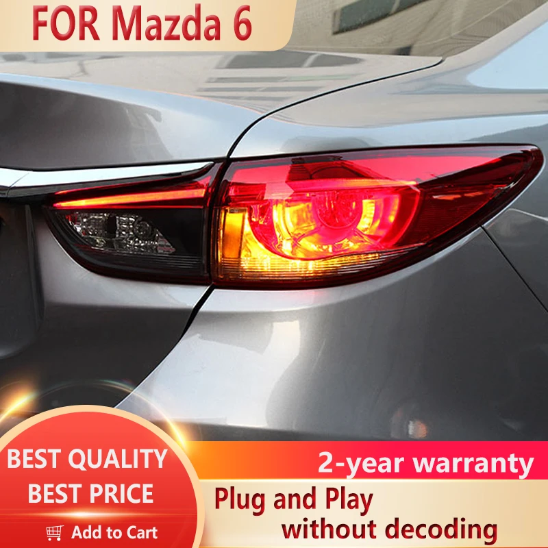

Задние фонари для Mazda 6 2014-2018 Mazda6 Atenza, светодиодная задняя лампа, светодиодный сигнал DRL, тормозной сигнал, задние автомобильные аксессуары