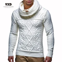 men clothes mans sweaters jumper man casual slim fit solid warm winter turtleneck cotton knitted sweater pullover mens clothing