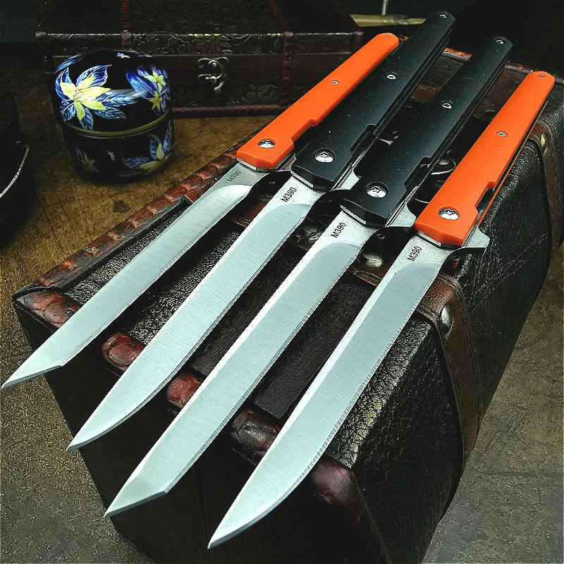 

M390 folding knife 5CR15 Outdoor tactical knife quick opening folding knife body guard knife fruit knife pocket knife tool knife