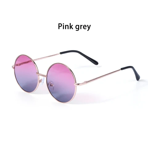 Очки солнцезащитные Детские в круглой оправе, винтажные простые металлические солнечные очки карамельных цветов, UV 2021, для мальчиков и девочек, 400