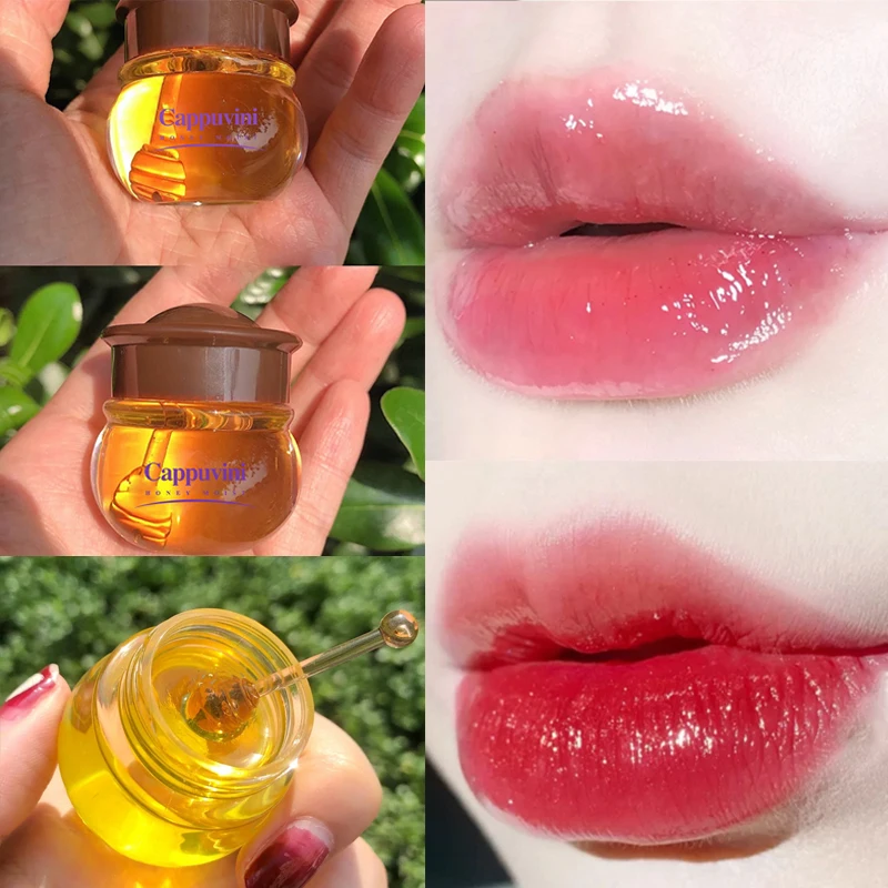 

10ml Honey Moisturizing Lip Blam Oil Anti-wrinkle Anti-cracking Reduce Lip Fine Lines Care Nourishing Repairing Lips Mask